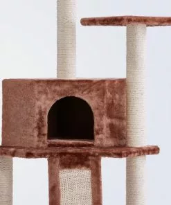 Frisco 52-in Faux Fur Cat Tree & Condo -Dog Cat Corner 101799 PT3. SY630 V1584452359