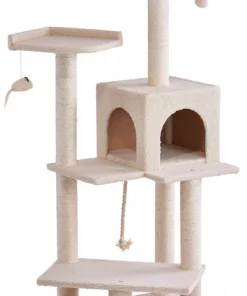 Frisco 57-in Faux Fur Cat Tree & Condo