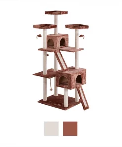 Frisco 72-in Large Base Faux Fur Cat Tree & Condo -Dog Cat Corner 101809 PT5. SY630 V1584453202