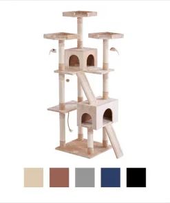 Frisco 72-in Faux Fur Cat Tree & Condo -Dog Cat Corner 101811 PT5. SY630 V1584453068