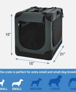 Frisco Indoor & Outdoor 3-Door Collapsible Soft-Sided Dog & Small Pet Crate -Dog Cat Corner 105032 PT2. SY630 V1569017840