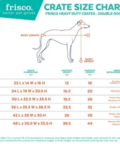 Frisco Heavy Duty Fold & Carry Double Door Collapsible Wire Dog Crate -Dog Cat Corner 109790 PT2. SY630 V1596031883