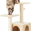 Frisco 28-in Faux Fur Cat Tree & Condo -Dog Cat Corner 128073 MAIN. SY630 V1584451166