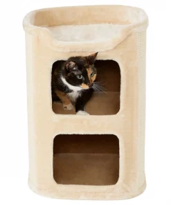 Frisco 24-in 2-Story Faux Fur Cat Condo