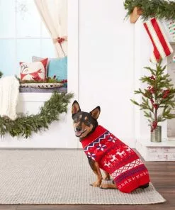 Frisco Dog & Cat Reindeer Fair Isle Sweater -Dog Cat Corner 144192 PT6. SY630 V1541454601