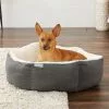 Frisco Sherpa Hexagon Bolster Cat & Dog Bed -Dog Cat Corner 144813 MAIN. SY630 V1566936169