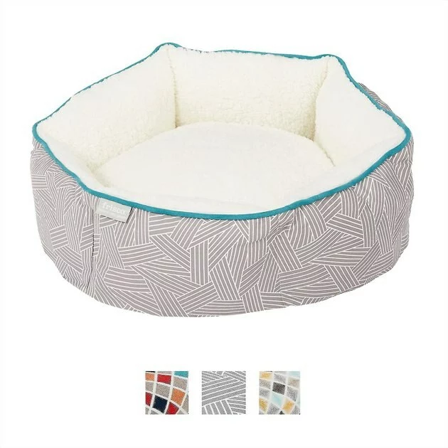 Frisco Sherpa Hexagon Bolster Cat & Dog Bed 4 Frisco Sherpa Hexagon Bolster Cat & Dog Bed - Image 2