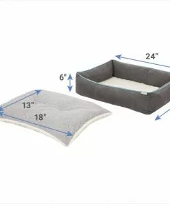 Frisco Sherpa Orthopedic Bolster Cat & Dog Bed -Dog Cat Corner 144819 PT1. SY630 V1657655547