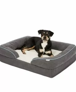 Frisco Plush Orthopedic Front Bolster Cat & Dog Bed w/Removable Cover -Dog Cat Corner 144861 PT4. SY630 V1650096094