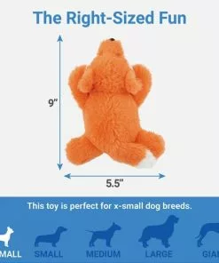Frisco Plush Squeaking Fox Dog Toy -Dog Cat Corner 147012 PT2. SY630 V1539205466