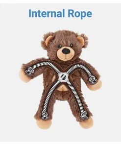 Frisco Plush with Inside Rope Squeaking Bear Dog Toy -Dog Cat Corner 147061 PT2. SY630 V1542751620