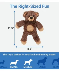 Frisco Plush with Inside Rope Squeaking Bear Dog Toy -Dog Cat Corner 147061 PT3. SY630 V1542751615