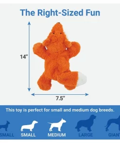 Frisco Plush with Inside Rope Squeaking Fox Dog Toy -Dog Cat Corner 147065 PT3. SY630 V1542751617