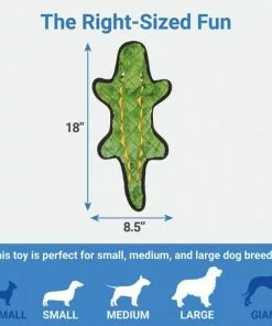 Frisco Flat Plush Squeaking Alligator Dog Toy -Dog Cat Corner 147073 PT1. SY630 V1589221312