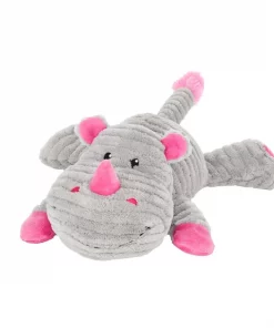 Frisco Corduroy Plush Squeaking Rhino Dog Toy