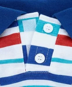 Frisco Striped Dog & Cat Polo Shirt, Red & Blue -Dog Cat Corner 153589 PT5. SY630 V1624902156