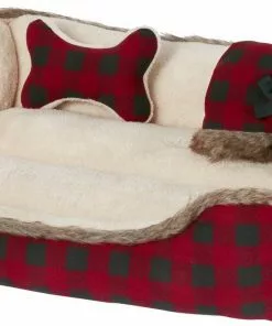 Frisco Buffalo Check Cuddler Pet Bed & Gift Set 9 Frisco Buffalo Check Cuddler Pet Bed & Gift Set -Dog Cat Corner 165333 PT1. SY630 V1568211730