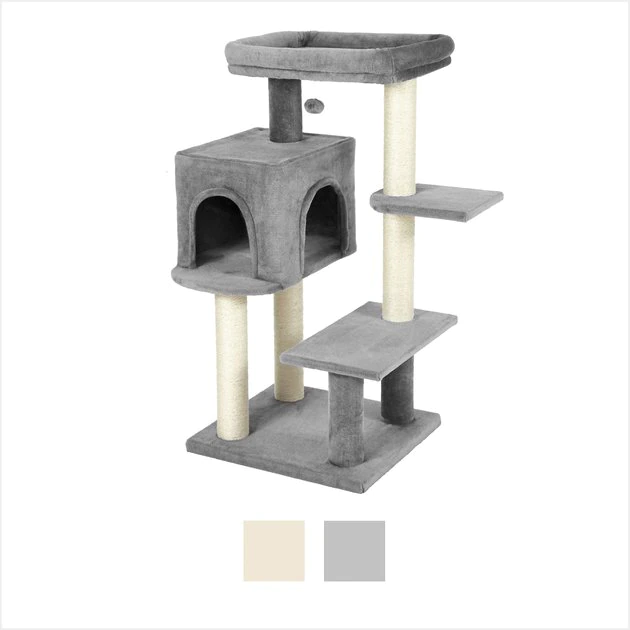 Frisco 48-in Heavy Duty Faux Fur Cat Tree & Condo 4 Frisco 48-in Heavy Duty Faux Fur Cat Tree & Condo - Image 2