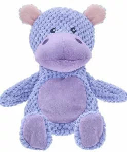 Frisco Textured Plush Squeaking Hippo Dog Toy