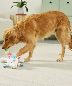 Frisco Corduroy Plush Squeaking Unicorn Dog Toy -Dog Cat Corner 174701 PT2. SY630 V1573492392