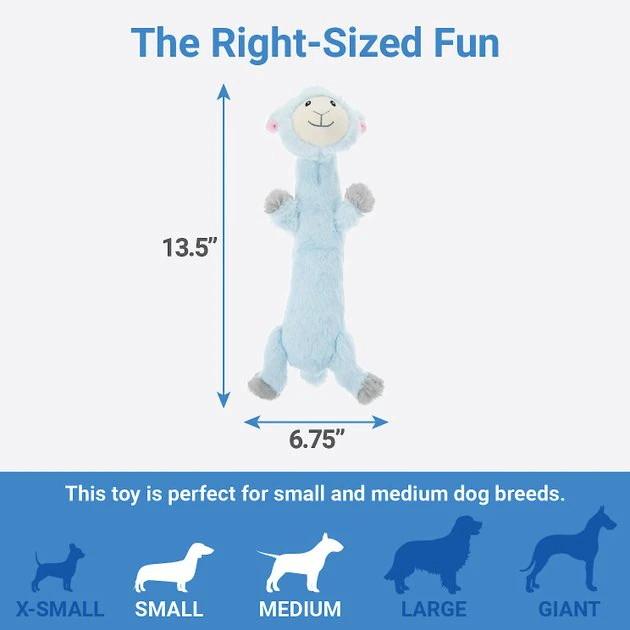 Frisco Skinny Plush Squeaking Lamb Dog Toy 4 Frisco Skinny Plush Squeaking Lamb Dog Toy - Image 2