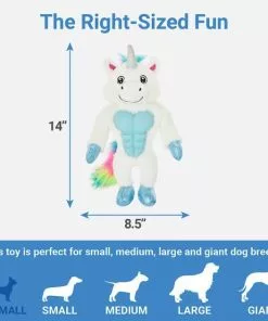 Frisco Muscle Plush Squeaking Unicorn Dog Toy -Dog Cat Corner 174717 PT1. SY630 V1574719139