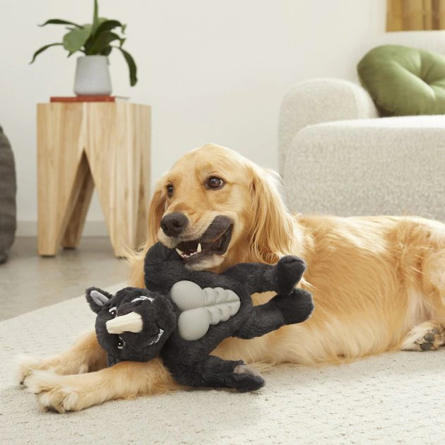 Frisco Muscle Plush Squeaking Rhino Dog Toy 5 Frisco Muscle Plush Squeaking Rhino Dog Toy - Image 3