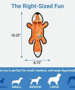 Frisco Flat Plush Squeaking Fox Dog Toy -Dog Cat Corner 174733 PT1. SY630 V1589221501