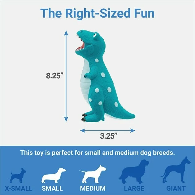 Frisco Latex Squeaky Dinosaur Dog Toy 4 Frisco Latex Squeaky Dinosaur Dog Toy - Image 2