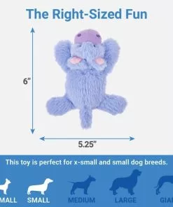 Frisco Plush Squeaking Hippo Dog Toy -Dog Cat Corner 175407 PT1. SY630 V1574719078