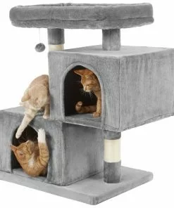 Frisco 33-in Faux Fur Cat Tree & Condo 12 Frisco 33-in Faux Fur Cat Tree & Condo -Dog Cat Corner 180389 PT4. SY630 V1584453144