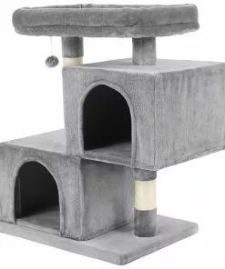 Frisco 33-in Faux Fur Cat Tree & Condo 13 Frisco 33-in Faux Fur Cat Tree & Condo -Dog Cat Corner 180389 PT5. SY630 V1584453426