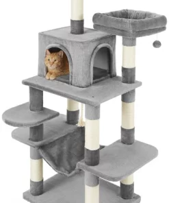 Frisco 59-in Faux Fur Cat Tree & Condo 15 Frisco 59-in Faux Fur Cat Tree & Condo -Dog Cat Corner 180392 PT5. SY630 V1584453430