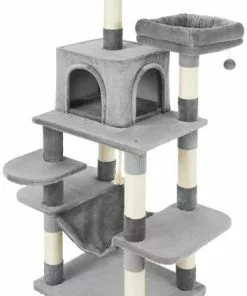Frisco 59-in Faux Fur Cat Tree & Condo 17 Frisco 59-in Faux Fur Cat Tree & Condo -Dog Cat Corner 180392 PT7. SY630 V1584453464