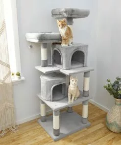 Frisco 61-in Faux Fur Cat Tree & Condo