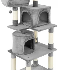 Frisco 61-in Faux Fur Cat Tree & Condo -Dog Cat Corner 180395 PT6. SY630 V1584453474