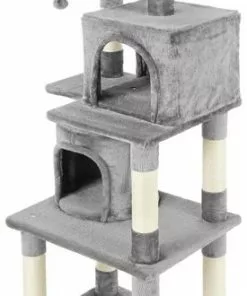Frisco 61-in Faux Fur Cat Tree & Condo -Dog Cat Corner 180395 PT7. SY630 V1584453483