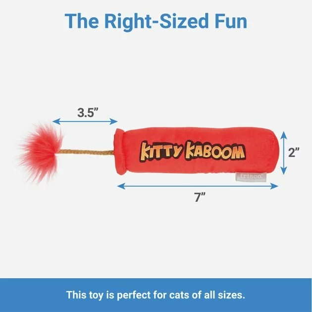 Frisco Crinkle Kitty Kaboom Kicker Cat Toy with Catnip 4 Frisco Crinkle Kitty Kaboom Kicker Cat Toy with Catnip - Image 2