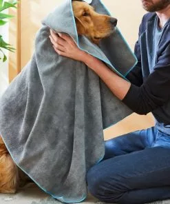 Frisco Microfiber Dog & Cat Bath Towel, Gray, 44-inch -Dog Cat Corner 206905 PT8. SY630 V1600916165