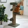 Frisco 49-in Tree-Shaped Real Carpet Wooden Cat Tree -Dog Cat Corner 208944 MAIN. SY630 V1647632802