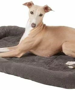 Frisco Quilted Plush Dog Crate Mat, Gray -Dog Cat Corner 210243 PT2. SY630 V1590067946