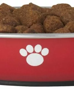 Frisco Heavy Duty Non-Skid Saucer Cat Bowl, Red Paw -Dog Cat Corner 213423 PT2. SY630 V1598449872