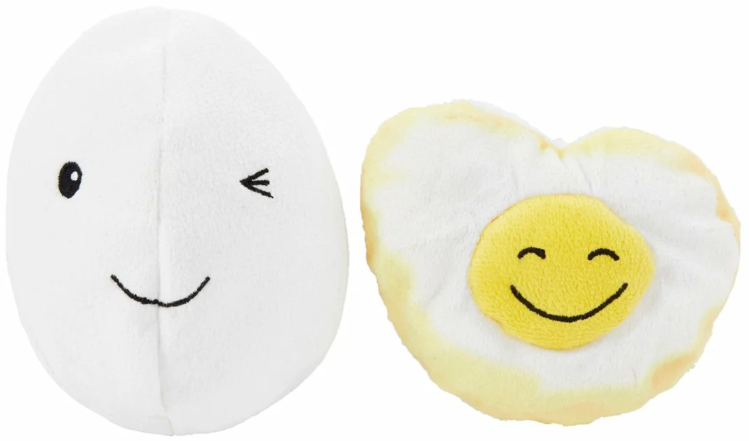 Frisco Plush Squeaking 2-in-1 Tearable Egg & Yolk Dog Toy 5 Frisco Plush Squeaking 2-in-1 Tearable Egg & Yolk Dog Toy - Image 3