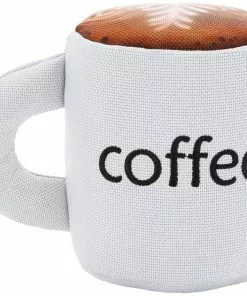 Frisco Ballistic Nylon Plush Squeaking Coffee Mug Dog Toy