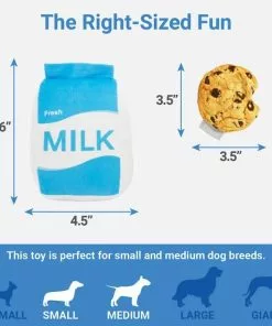 Frisco Plush Cookie & Milk Dog Toy, 2-pack -Dog Cat Corner 213810 PT1. SY630 V1597156253