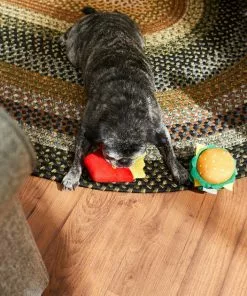 Frisco Plush Burger & Fries Dog Toy, 2-Pack -Dog Cat Corner 213822 PT8. SY630 V1600488496