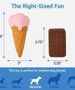 Frisco Ice Cream Sandwich & Ice Cream Cone Latex Dog Toy, 2-pack 6 Frisco Ice Cream Sandwich & Ice Cream Cone Latex Dog Toy, 2-pack -Dog Cat Corner 213840 PT1. SY630 V1597156554