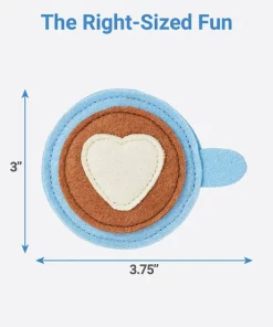 Frisco Heart-Shaped Coffee Cat Toy with Catnip -Dog Cat Corner 213900 PT1. SY630 V1597156852