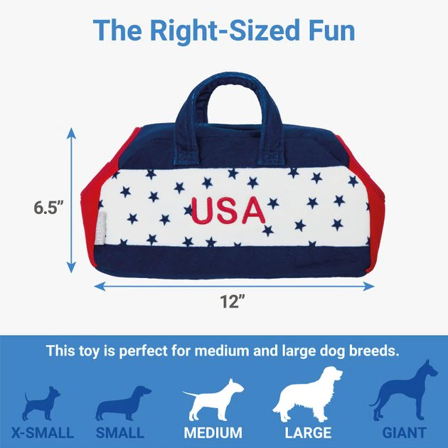 Frisco Hide-and-Seek USA Gym Bag Dog Toy 4 Frisco Hide-and-Seek USA Gym Bag Dog Toy - Image 2