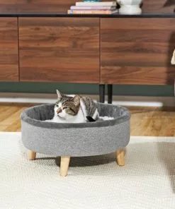 Frisco Modern Round Elevated Cat Bed